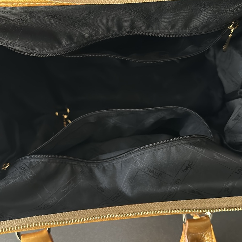 Longchamp Metallic Gold Travel Bag - Picture 5 of 12